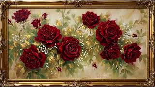 Romantic Roses of Eternal Love 🌹✨ | Luxury Red Rose Masterpiece | 4K Fine Art #frametvart #4k #art screenshot 3