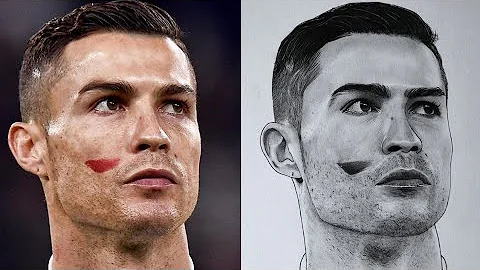How to draw Cristiano Ronaldo step by step | Drawing Tutorial for beginners