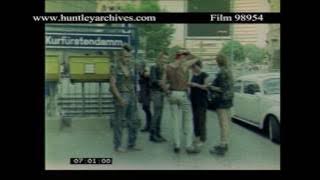 Kurfürstendamm Punks, 1980's.  Archive film 98954