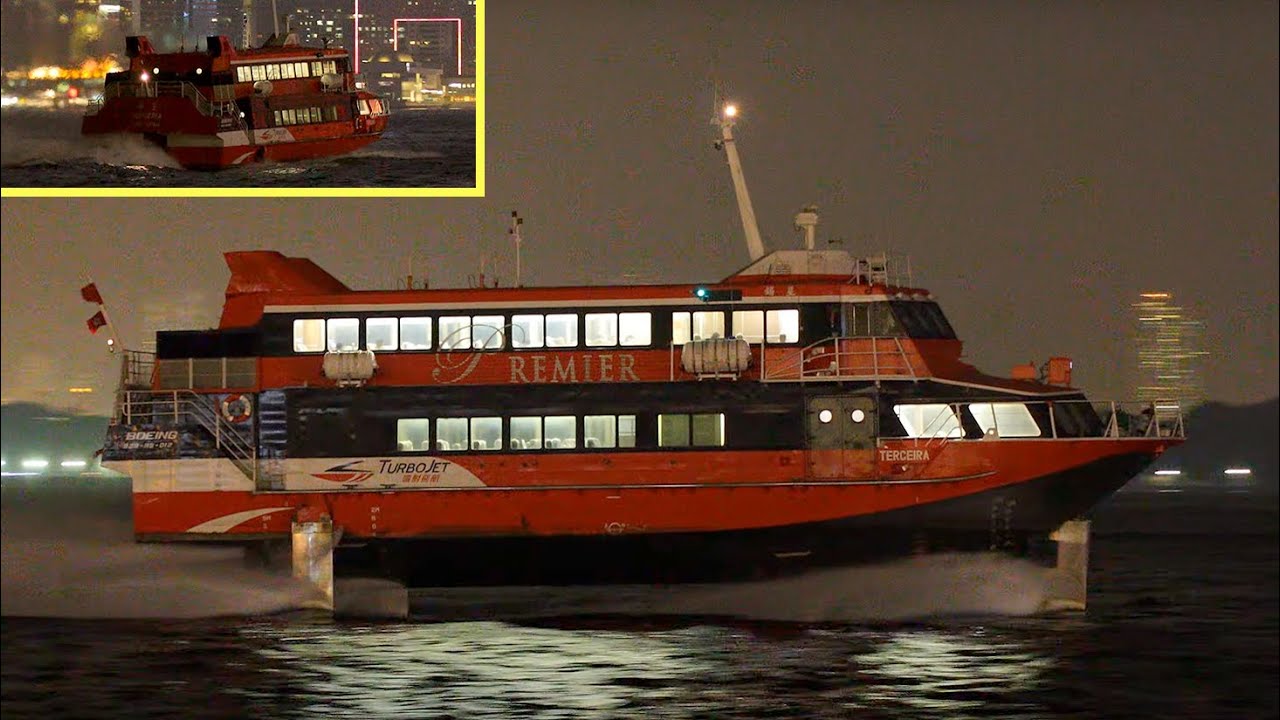 Boeing Jetfoil 929]「錫星TERCEIRA」夜間航行及降落. night sailing