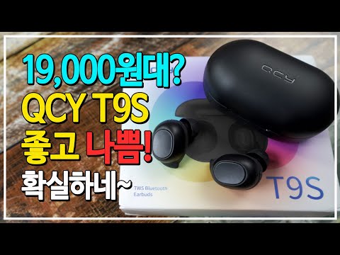 1만원대 무선 이어폰 QCY T9S 갤럭시 버스 플러스 비슷한 느낌! 레이턴시 / 통화품질 / 음질 등 장단점