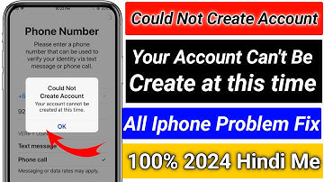 How To Fix Could Not Create Account Hindi | Your account cannot be credited at this time | apple id