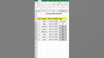 Advance excel trick - Age formula in Excel l Dates formula #excel #msexcel #shorts #exceltricks