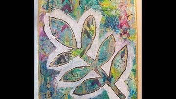 how to make a mixed media art Canvas - The Leaf/ tutorial  #lovefallart