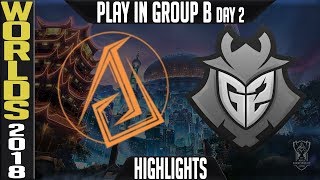 Asc Vs G2 Highlights Worlds 2018 Play In Day 2 Group B Ascension Gaming Vs G2 Esports