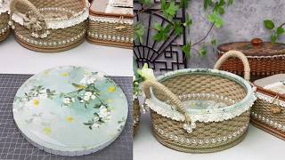 Create Custom Baskets for Your Home with Jute Rope & Foam Board #diy