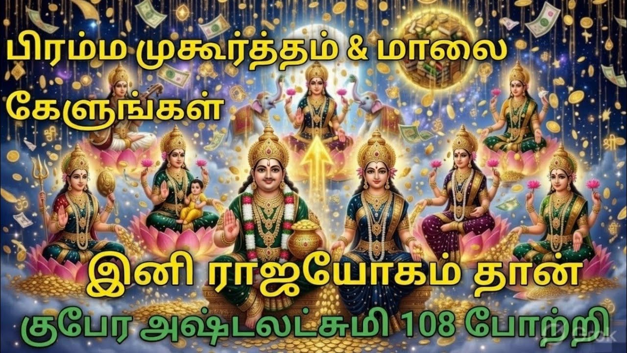 👑குபேர அஷ்டலட்சுமி 108 போற்றி இனி ராஜயோகம் தான்|பிரம்ம முகூர்த்தம் & மாலை கேளுங்கள்|Money Attraction