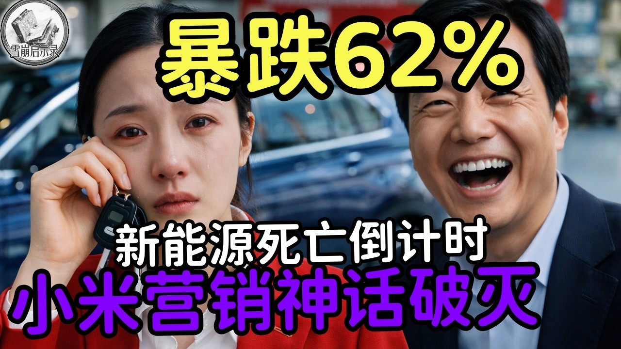 小米网红车二手崩盘，5个月血亏10万！销量62%暴跌！比亚迪销量从18.2万跌到6.8万，新能源泡沫开始破裂？
