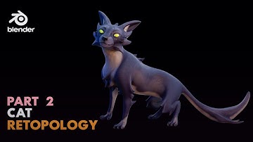 Cartoon Cat Retopology in Blender Timelapse | Part 2