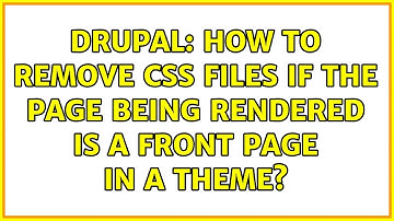 Drupal: How to remove CSS files if the page being rendered is a front page in a theme?