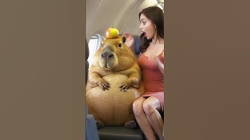 Cute Capybara showering inside a plane? 🐹✨ #capybara #funny #cute #viral #gamtng #shortsfeed
