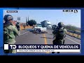 Michoacán también sufrió bloqueos y quema de vehículos tras abatimiento de "El Mencho"