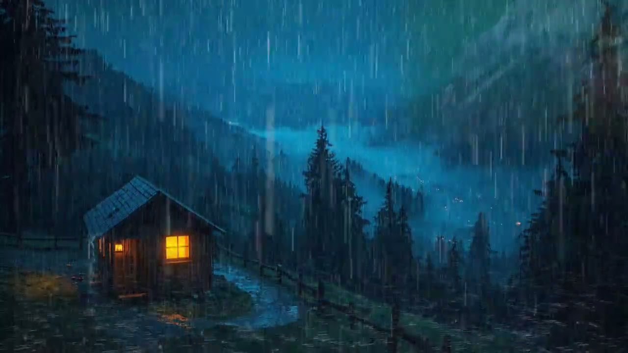 Heavy Rain on Window for Sleeping | Relaxing Rain ASMR Ambience and Thunder Sounds