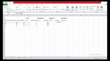 ARITHMETIC OPERATIONS IN EXCEL -TUTORIAL #1