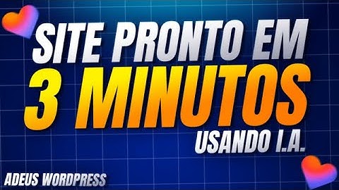 Fiz um Site em 3 Minutos Usando Inteligência Artificial! (Passo a Passo RÁPIDO)