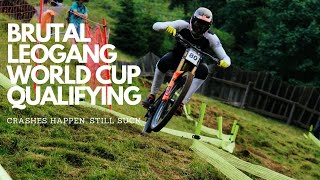 Brutal Qualifying Day at Leogang DH World Cup 2023