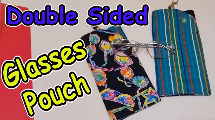 Double Sided Sew to Sell Very Easy Glasses Case. Beginner sewing with just two pieces of fabric
