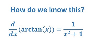 Proof of the Derivative of arctan(x)