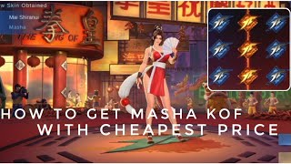 HOW TO GET NEW KOF SKINS WITH CHEAPEST PRICE.#mlbb #@mikasa_ackerman106