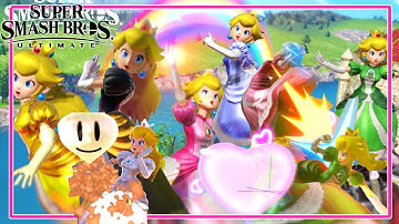 Smash Bros Ultimate gameplay | 8 player CPU Peach Battle (Level 9)