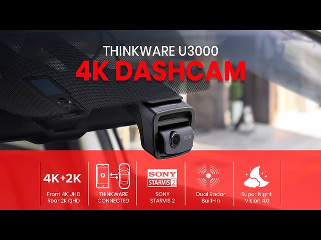 Thinkware U3000 4K Front + Rear Dashcam With Built-in Parking Radar