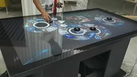 Multi-touch interactive smart table with object recognition solution.