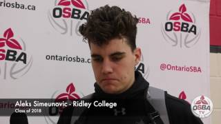 Ridley's Aleks Simeunovic dropped 22 points in 105-78 loss to #2 Athlete Institute Prep