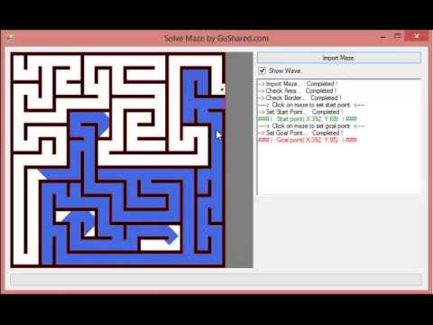 Maze solving using wavefront algorithm by GuShared - YouTube