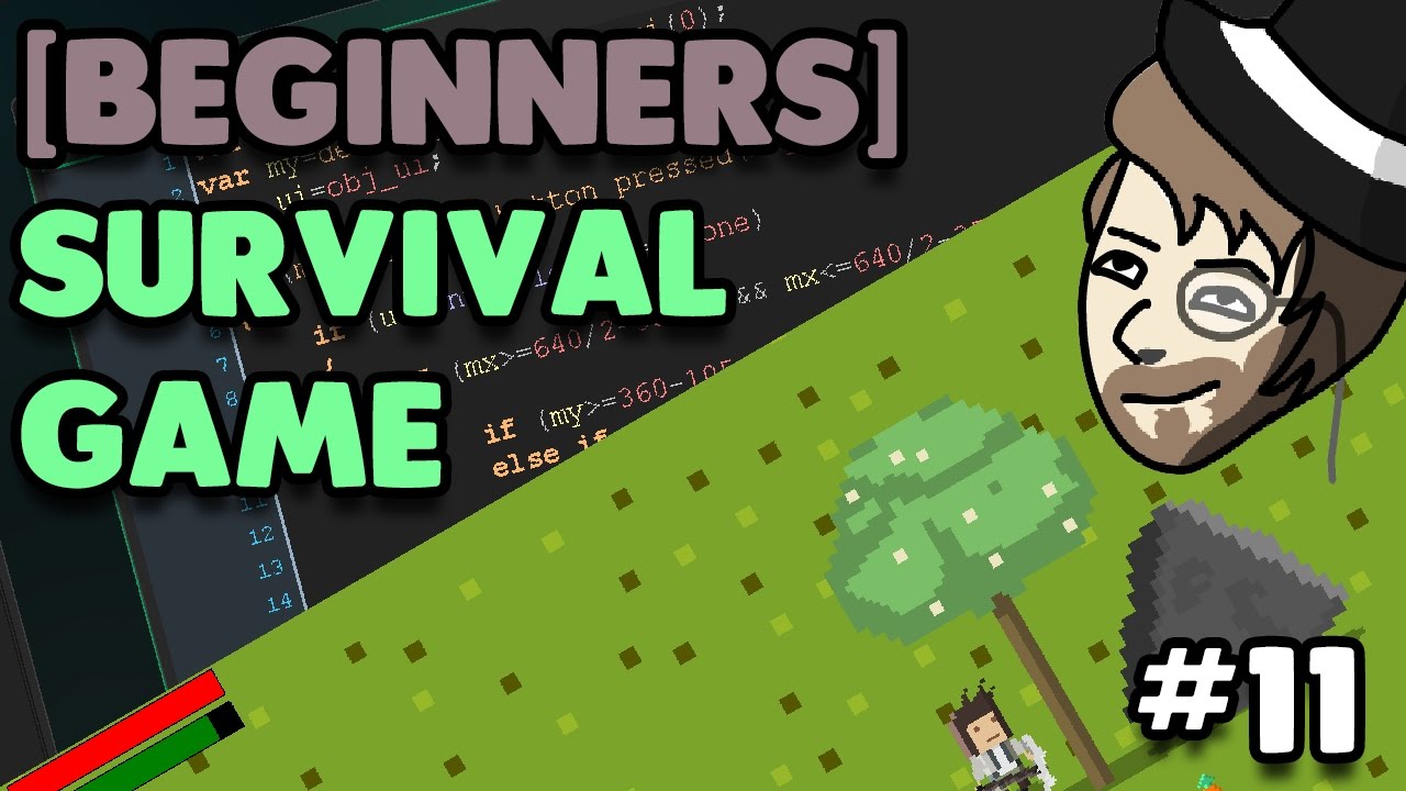 [GameMaker Beginner] Survival Game Tutorial [11] Food & Hunger YouTube