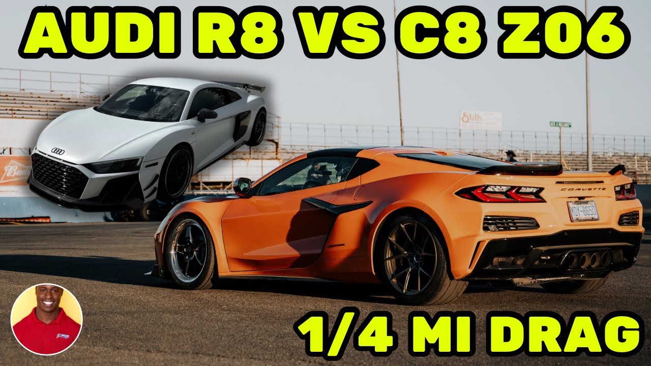 Subra R8 C8 Z06 vs R8 V10 vs 9 Sec Supra - YouTube