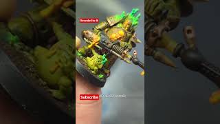 Death Guard fluorescent effects #warhammer40kminiaturepainter #viral #killteam40k #warhammer