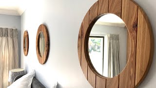 How to make a funky mirror and cut curves in glass. Woodworking project 