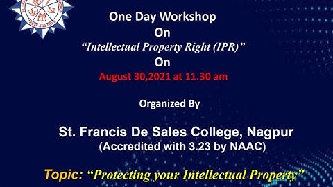 One Day Workshop on  “Intellectual Property Right” (IPR)”