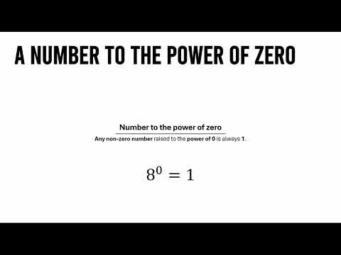 A number raised to the power of zero (n^0) | Arithmetic #134