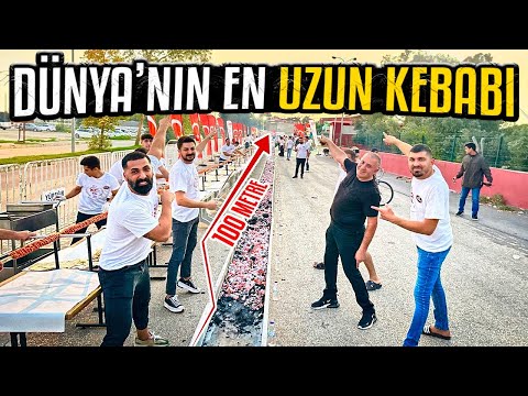 DÜNYA'NIN EN UZUN KEBABINI YAPTIK!! 100. YILA ÖZEL 100 METRE KEBAP!!