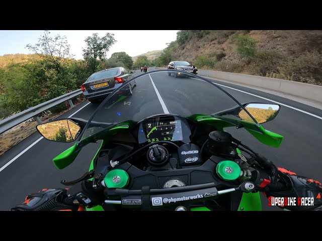 Savage Mode On - Ninja ZX10R Vs Ducati Panigale @StreetBikeRacers class=