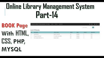 Library management system part-14 | How to display Books information in a table inside website