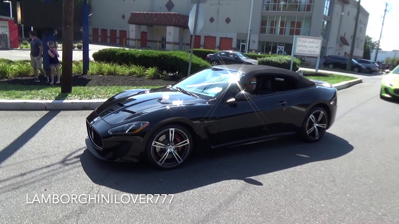 Exotic And Modified Cars SEND IT Leaving Ferrari Of Central New Jersey Cars And Coffee!