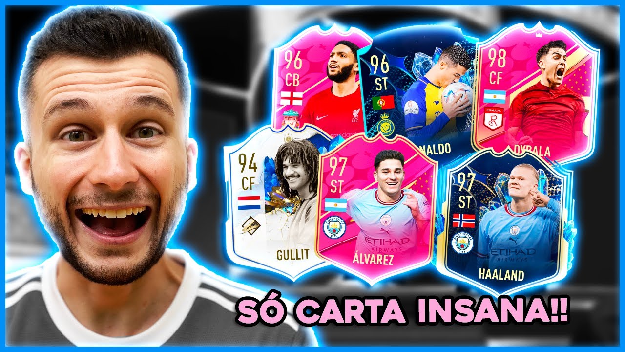OS PACKS ESTÃO BUGADOS!! TIREI CR7 96, ALVAREZ ROSINHA, GULLIT, E VÁRIAS CARTAS LENDÁRIAS!! FIFA 23