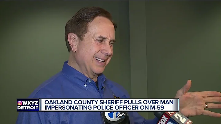 Oakland County Sheriff Michael Bouchard pulls over...