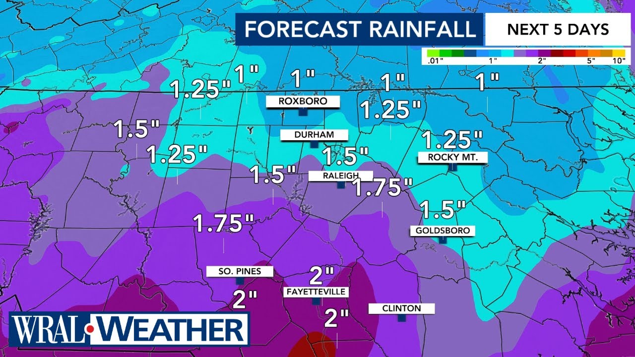 North Carolina Forecast: Widespread rain and scattered showers in the ...