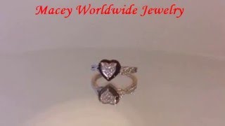 Career Overview 10K ROSE GOLD BRANDY & WHITE DIAMOND CHOCOLATE  BROWN LOVELY INFINITY HEART RING