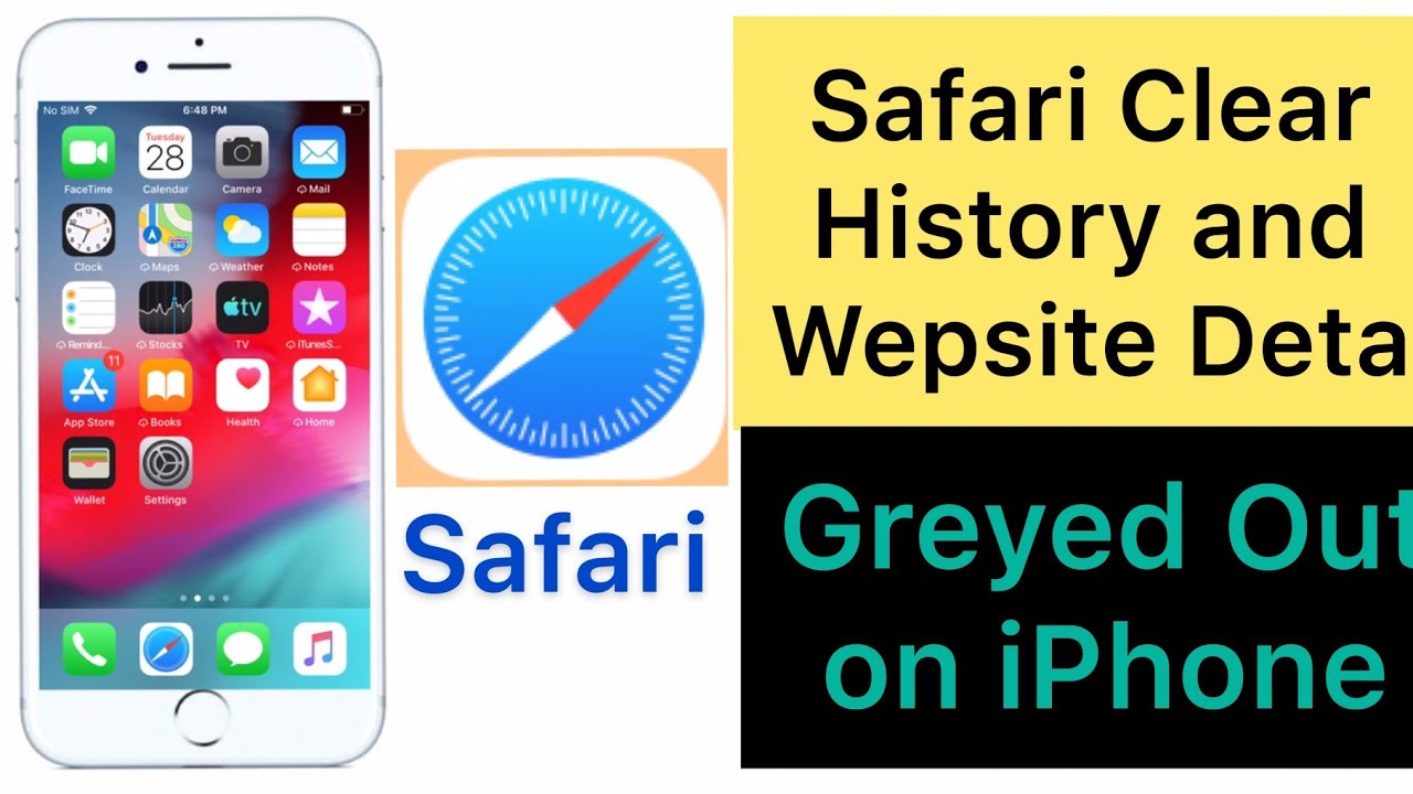 clear history and website data greyed out in safari app on iphone and ipad after ios 13,14 - YouTube