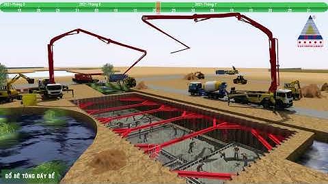Mô Phỏng Biện Pháp Thi Công Bể Xử Lý Nước Thải - Khu Nhà Ở Cao Cấp Vườn Xuân