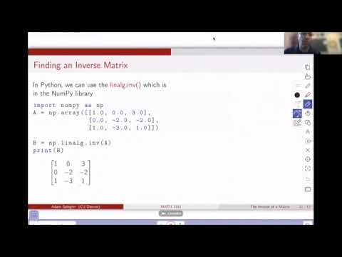 MATH 3191: Finding Inverse Matrices in Python