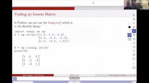 MATH 3191: Finding Inverse Matrices in Python