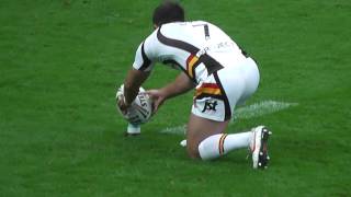 Elliott Whitehead Pulls Bradford Bulls Ahead Vs Leeds Rhinos 20/07/2012 HD