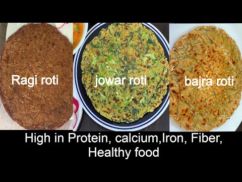 THE BEST ROTI recipe | Nachni, Jowar, Bajra roti recipe | Three amazing Roti recipes for Good Health