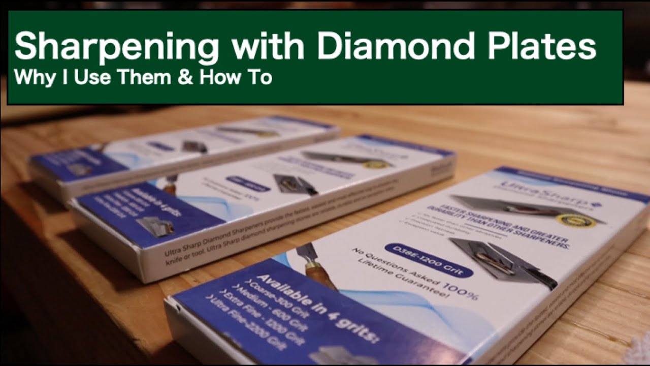 Ultra Sharp Diamond Sharpening Stone Set - 8 x 3 Coarse/Medium/Extra Fine