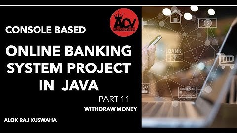 Online Banking System Part 11 Console Based Project in Java || Withdrawal Money